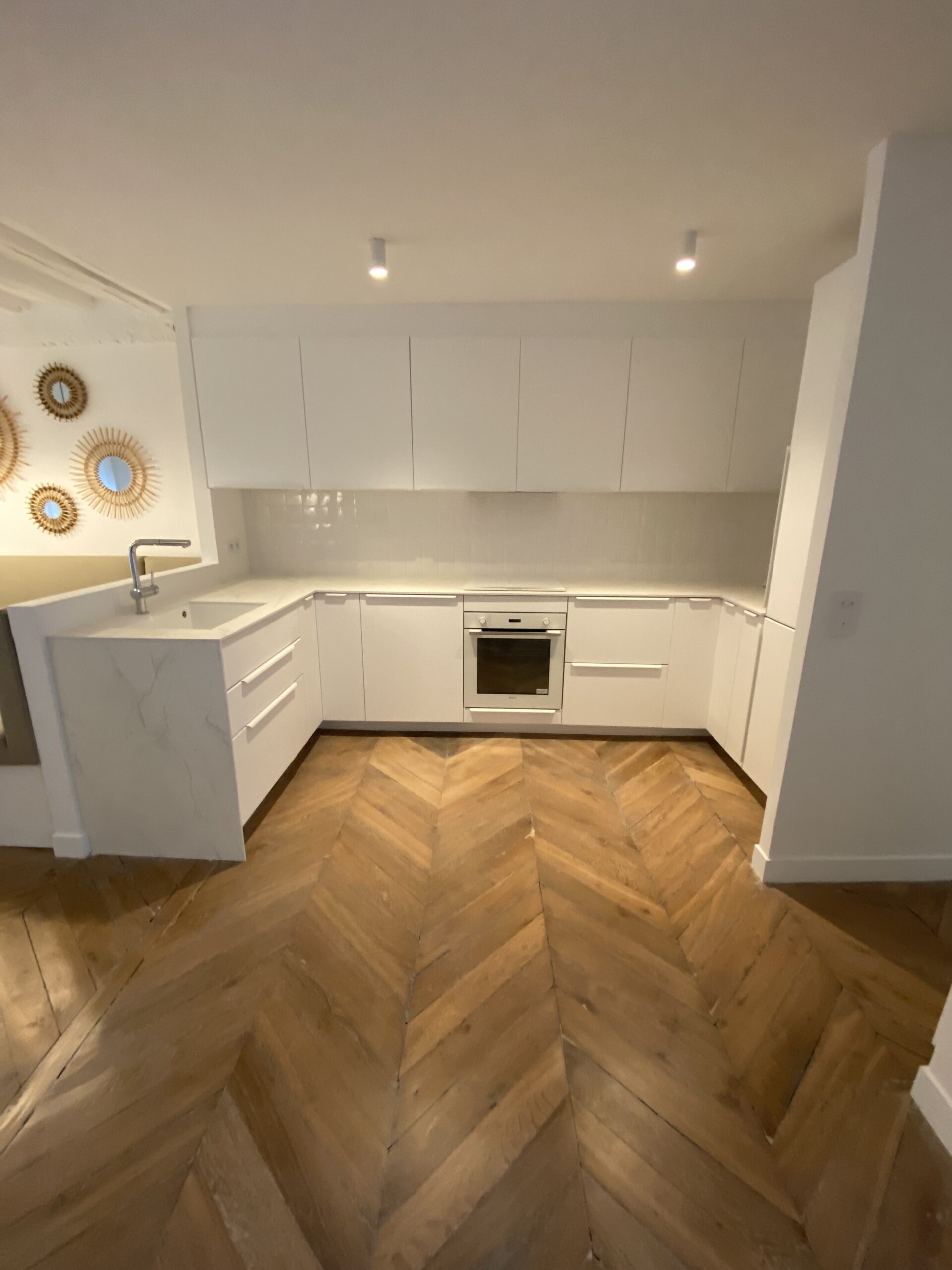 Parquet chevron salon Paris